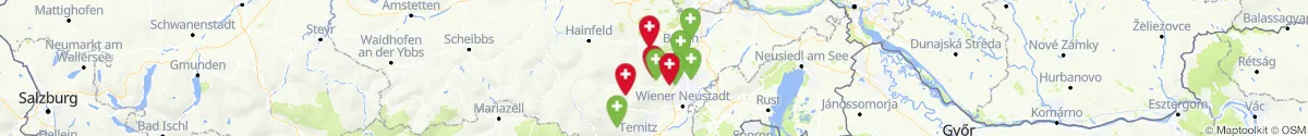 Kartenansicht für Apotheken-Notdienste in der Nähe von Weissenbach an der Triesting (Baden, Niederösterreich)